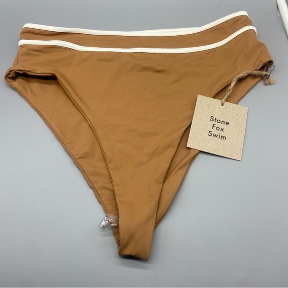 NEW! Stone fox swim free people juniper high waisted bikini bottoms 1792 - Picture 3 of 13